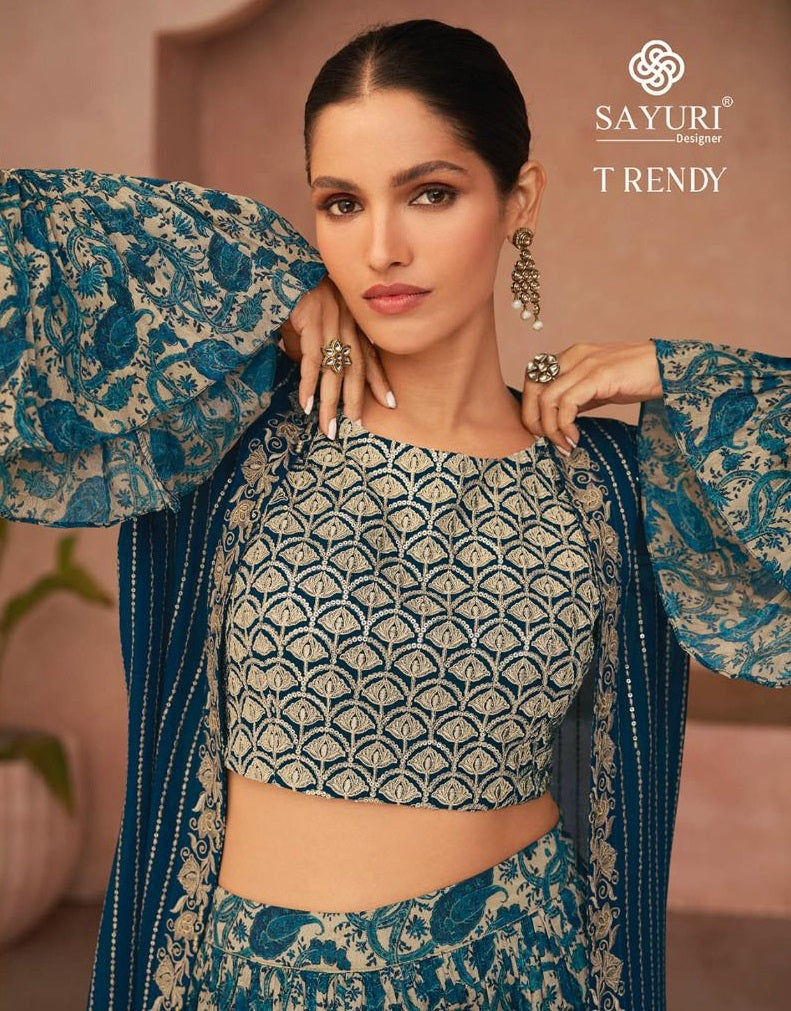 Sayuri Designer Trendy Georgette With Heavy Modern Designer Ready Made Suits