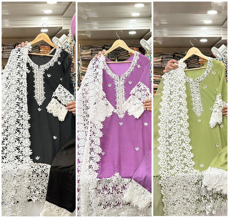 BP D NO 105 Georgette With Mirror Work Pakistani Salwar Suit Collection