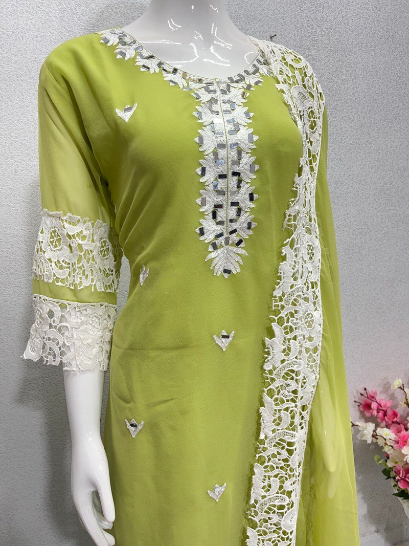 BP D NO 105 Georgette With Mirror Work Pakistani Salwar Suit Collection