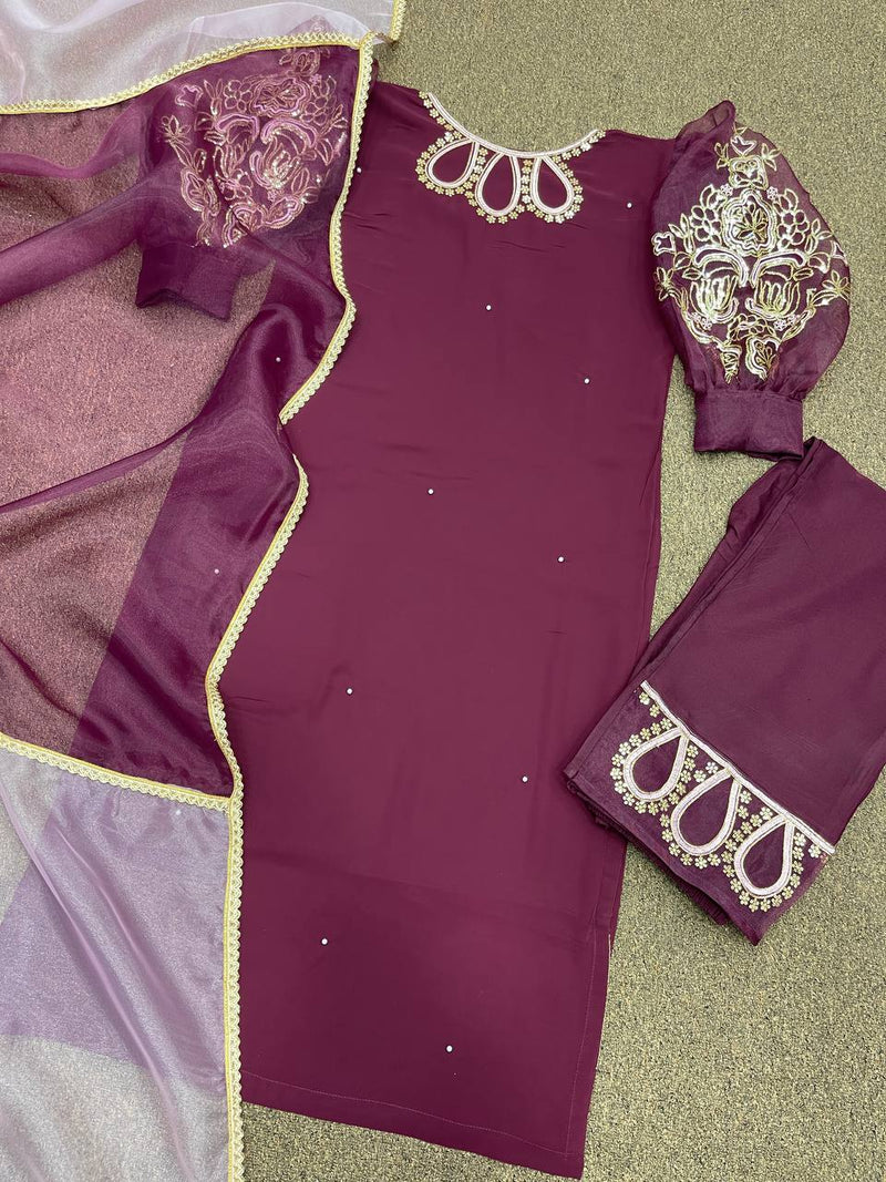 Hk D No 1560 Georgette With Heavy Work Designer Partywear Kurti Collection