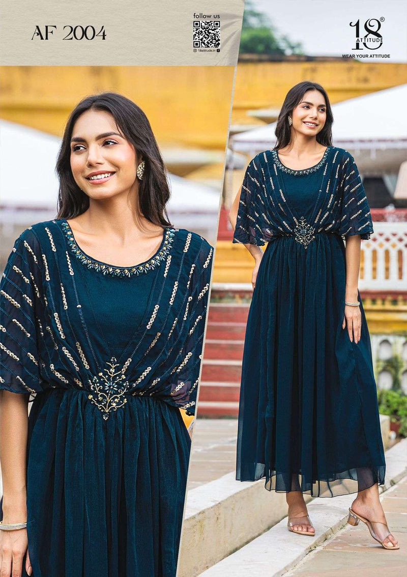 18 Attitude Aastha Vol 20 Fancy Party Wear Gown Collection