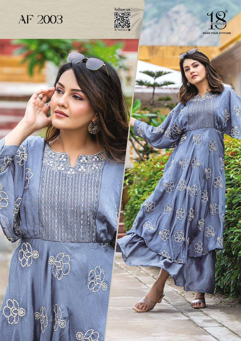 18 Attitude Aastha Vol 20 Fancy Party Wear Gown Collection
