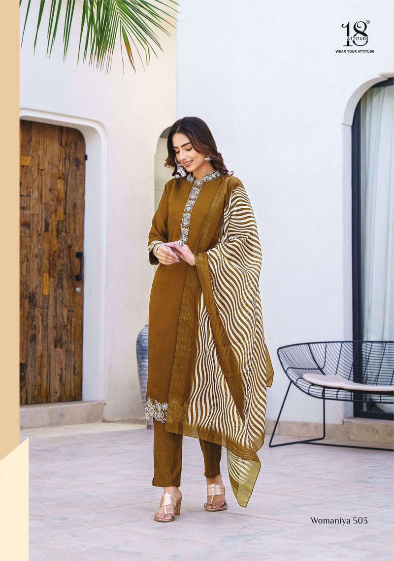18 Attitude Womaniya Vol 5 Viscose Casual Wear Kurti Combo Set