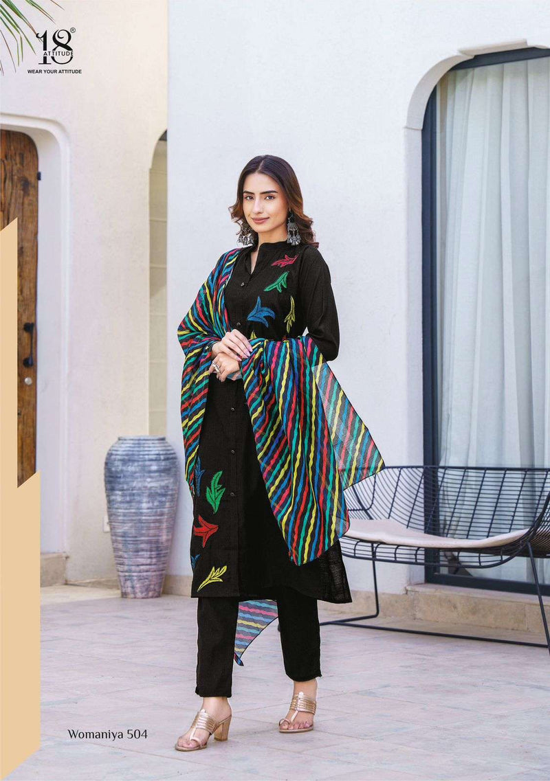18 Attitude Womaniya Vol 5 Viscose Casual Wear Kurti Combo Set