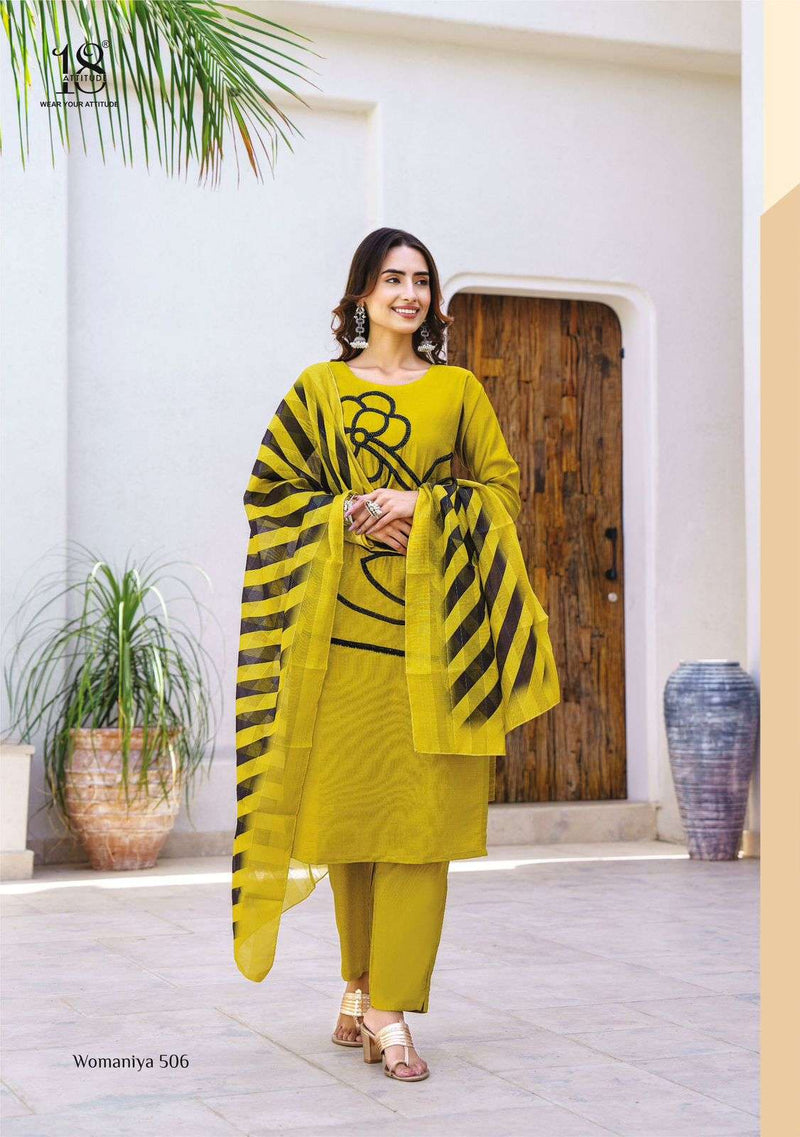 18 Attitude Womaniya Vol 5 Viscose Casual Wear Kurti Combo Set