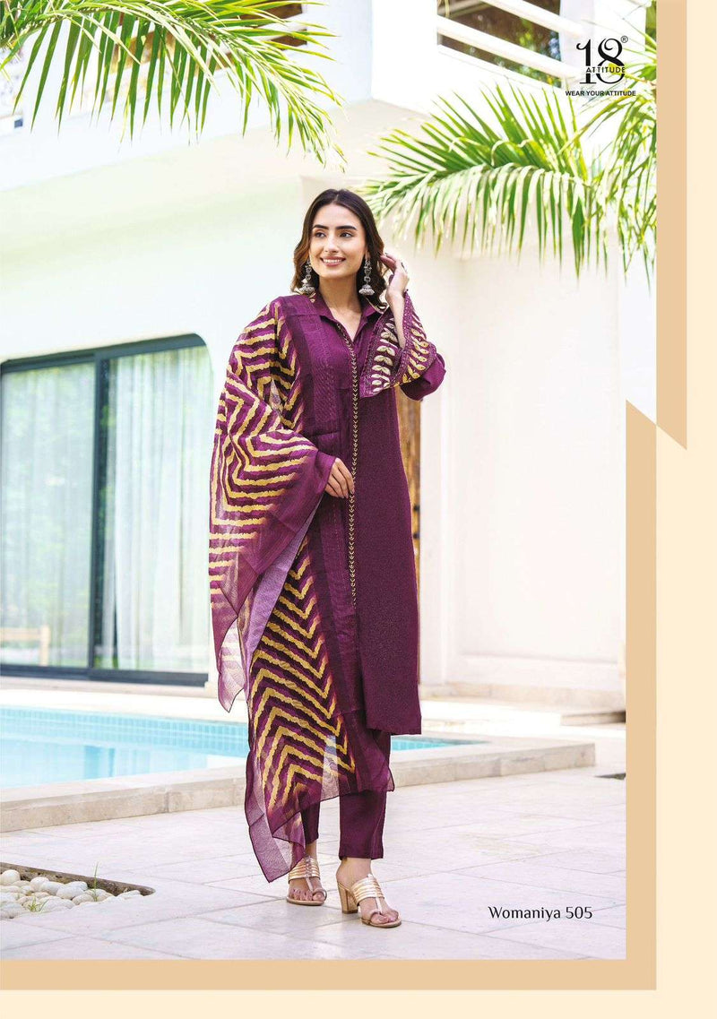 18 Attitude Womaniya Vol 5 Viscose Casual Wear Kurti Combo Set
