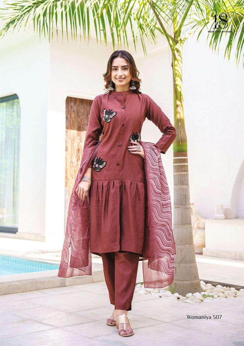 18 Attitude Womaniya Vol 5 Viscose Casual Wear Kurti Combo Set