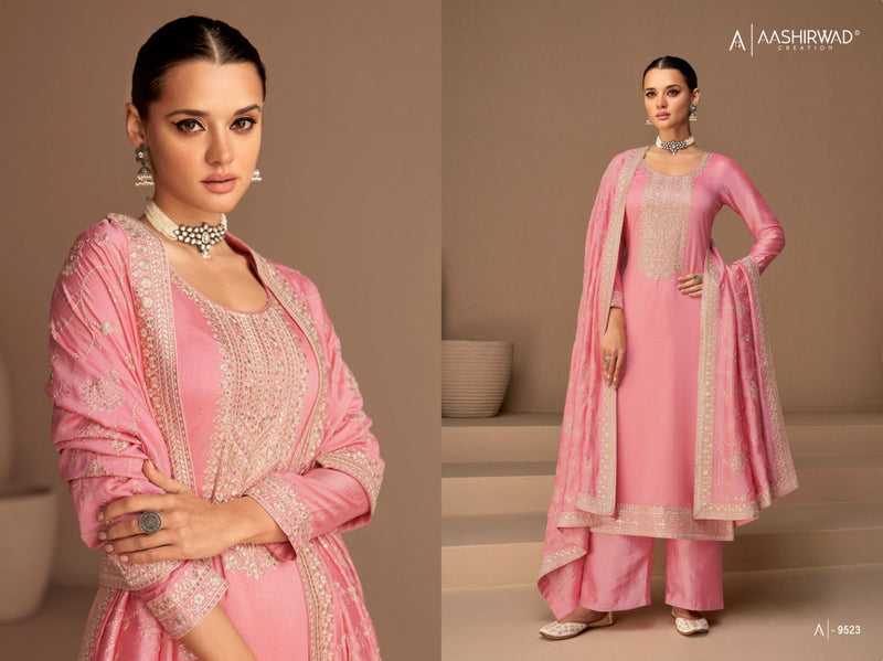 Aashirwad Creation Dhaga Premium Silk With Fancy Designer Work Suits