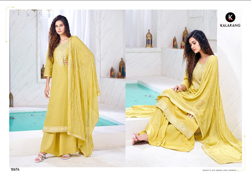 Kalarang Fashion Bhavini Viscose Cotton Heavy Work Fancy Designer Salwar Kameez