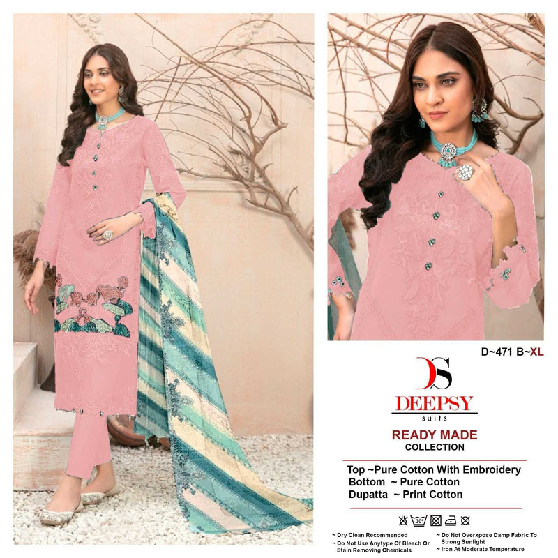 Shree Fabs 471 Abcd Cotton With Embroidery Stiched Heavy Designer Kurti Set