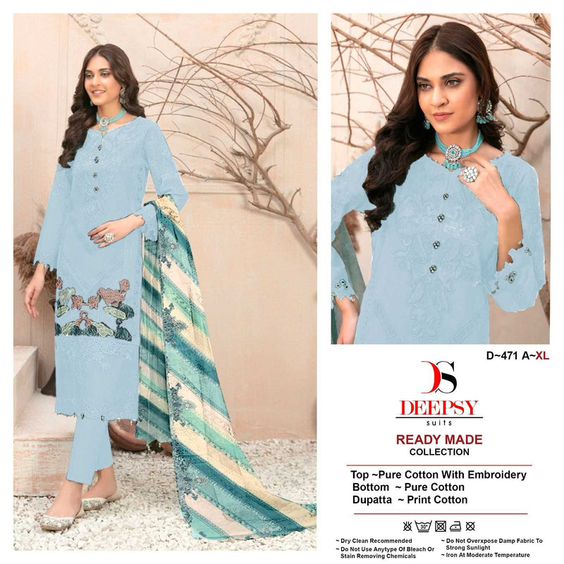 Shree Fabs 471 Abcd Cotton With Embroidery Stiched Heavy Designer Kurti Set