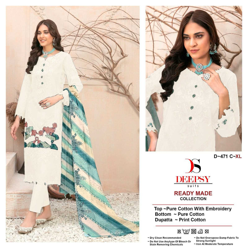 Shree Fabs 471 Abcd Cotton With Embroidery Stiched Heavy Designer Kurti Set