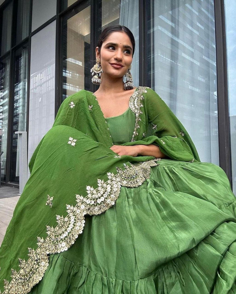 Rtc D No 5547 Georgette Rufful Style Designer Gown Collection