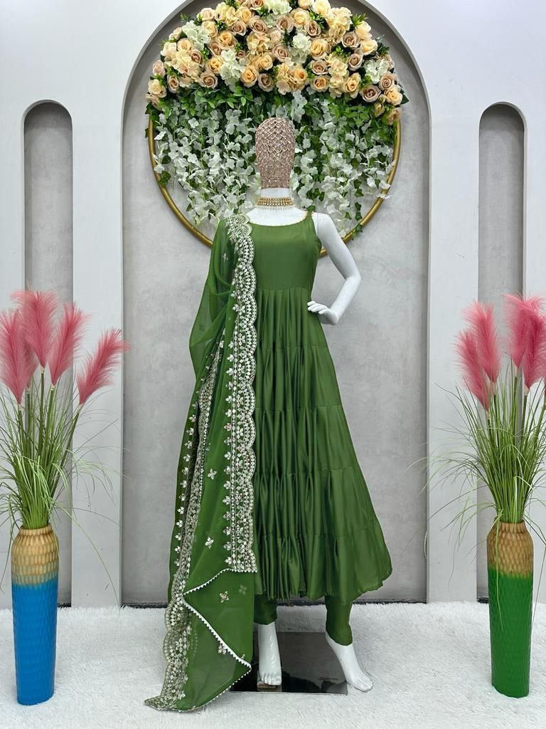 Rtc D No 5547 Georgette Rufful Style Designer Gown Collection