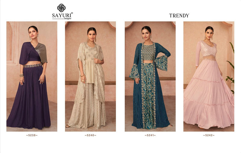 Sayuri Designer Trendy Georgette With Heavy Modern Designer Ready Made Suits