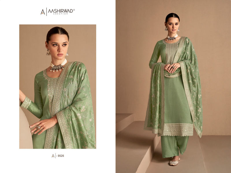Aashirwad Creation Dhaga Premium Silk With Fancy Designer Work Suits