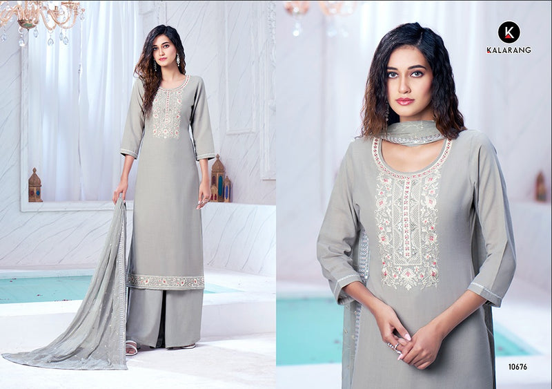 Kalarang Fashion Bhavini Viscose Cotton Heavy Work Fancy Designer Salwar Kameez