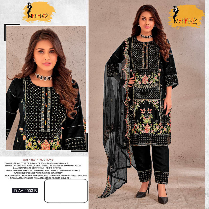 Mehfooz AA 1003 Orgenza Embroidery Designer Pakistani Suits