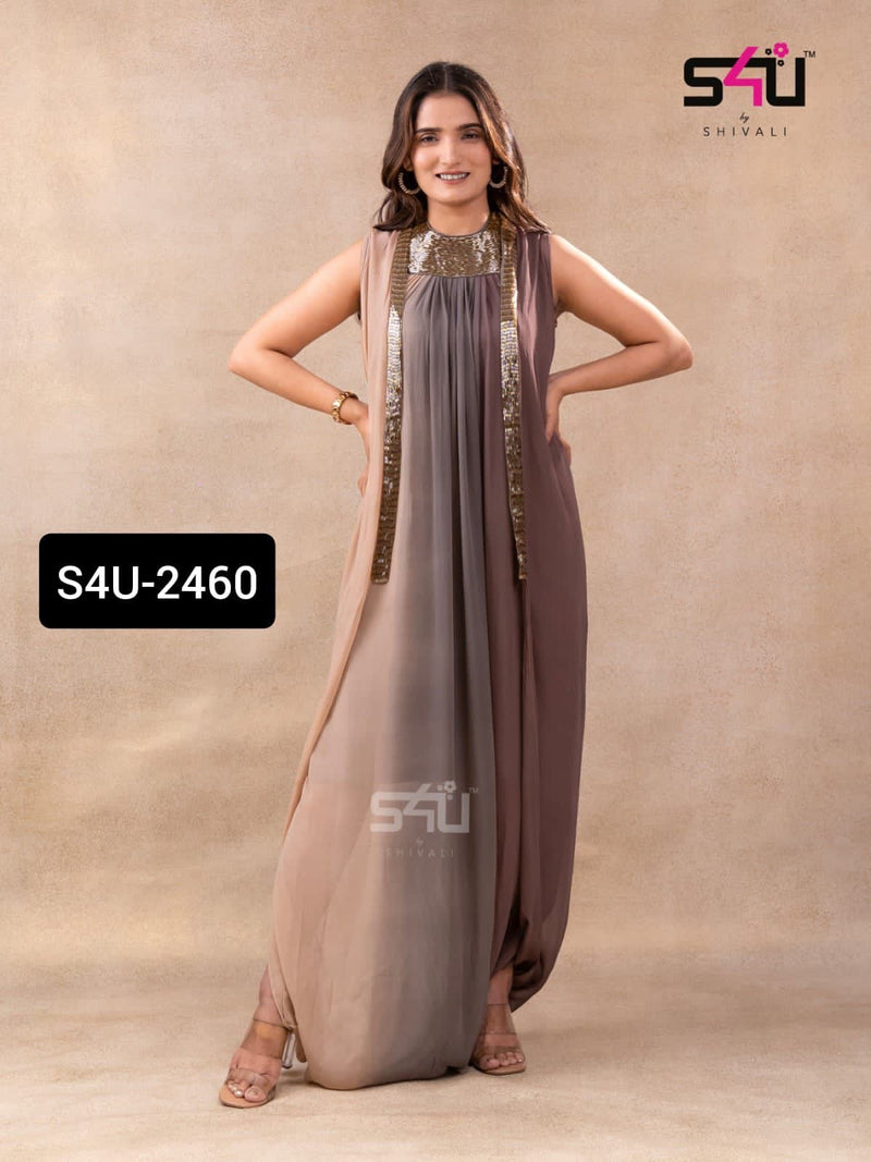 S4u Shivali Dno 2460 Fancy Stylish Party Wear Designer Kurti