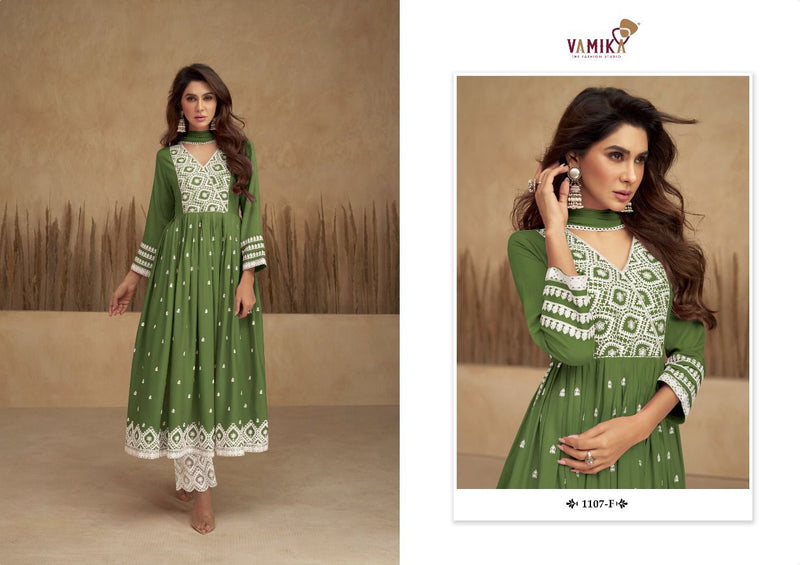Vamika Aadhira Vol 5 Gold Viscose Lakhnawi Embroidery Suits