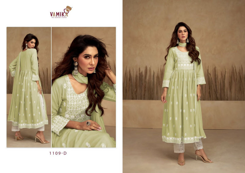 Vamika Aadhira Vol 7 Rayon Heavy Lakhnawi Embroidery Salwar Suit Collection