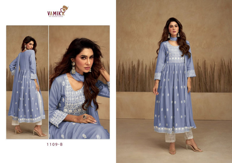 Vamika Aadhira Vol 7 Rayon Heavy Lakhnawi Embroidery Salwar Suit Collection