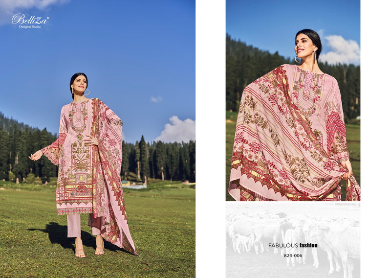 Belliza Designer Studio Aalia Cotton Digital Printed Embroidered Suit Collection