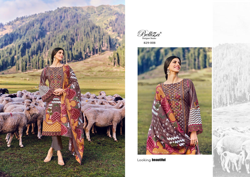 Belliza Designer Studio Aalia Cotton Digital Printed Embroidered Suit Collection