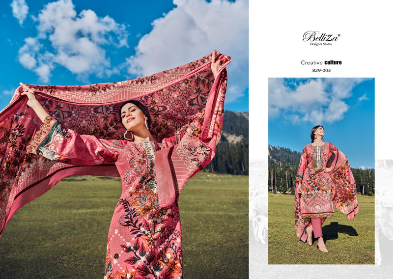 Belliza Designer Studio Aalia Cotton Digital Printed Embroidered Suit Collection