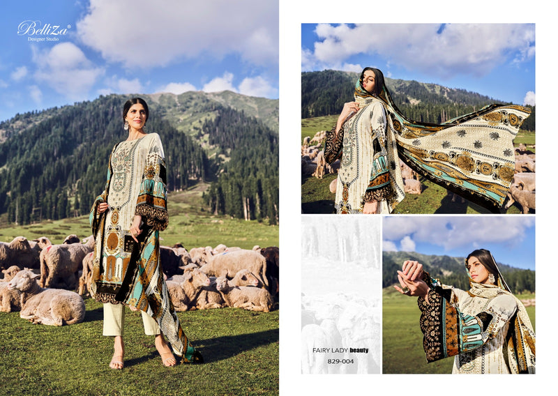 Belliza Designer Studio Aalia Cotton Digital Printed Embroidered Suit Collection