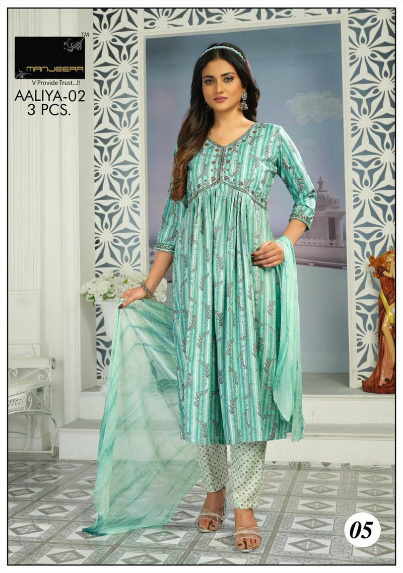 Manjeera Fashion Aaliya Capsul Print Aaliya Work Fancy Kurti Combo