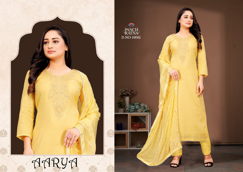Panch Ratna Aarya Jam Silk With Sequence Embroidery Designer Unstitch Salwar Suits
