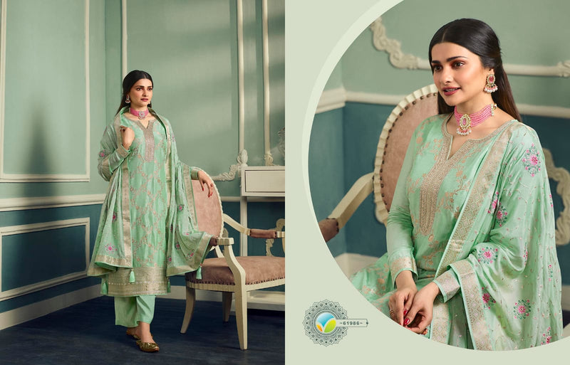 Vinay Fashion Kaseesh Aarzoo Vol 2 Dola Jacquard Zari Work Partywear Salwar Kameez