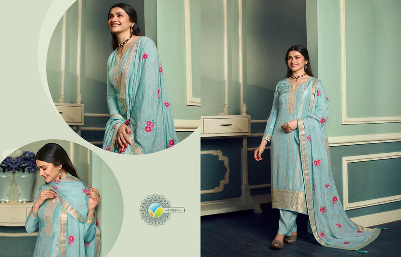 Vinay Fashion Kaseesh Aarzoo Vol 2 Dola Jacquard Zari Work Partywear Salwar Kameez