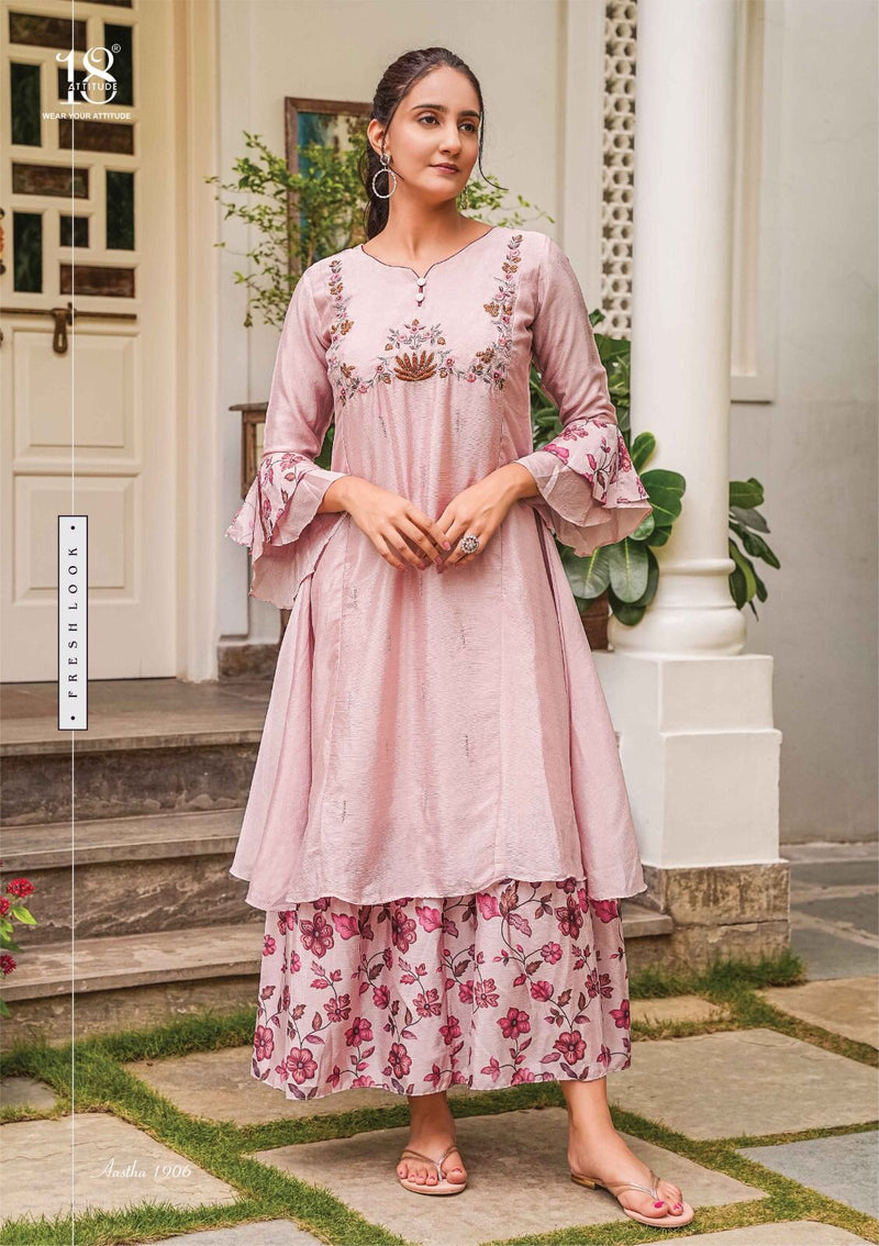 18 Attitude Aastha Vol 19 Viscose Georgette Exclusive Deasigner Party Wear Gowns
