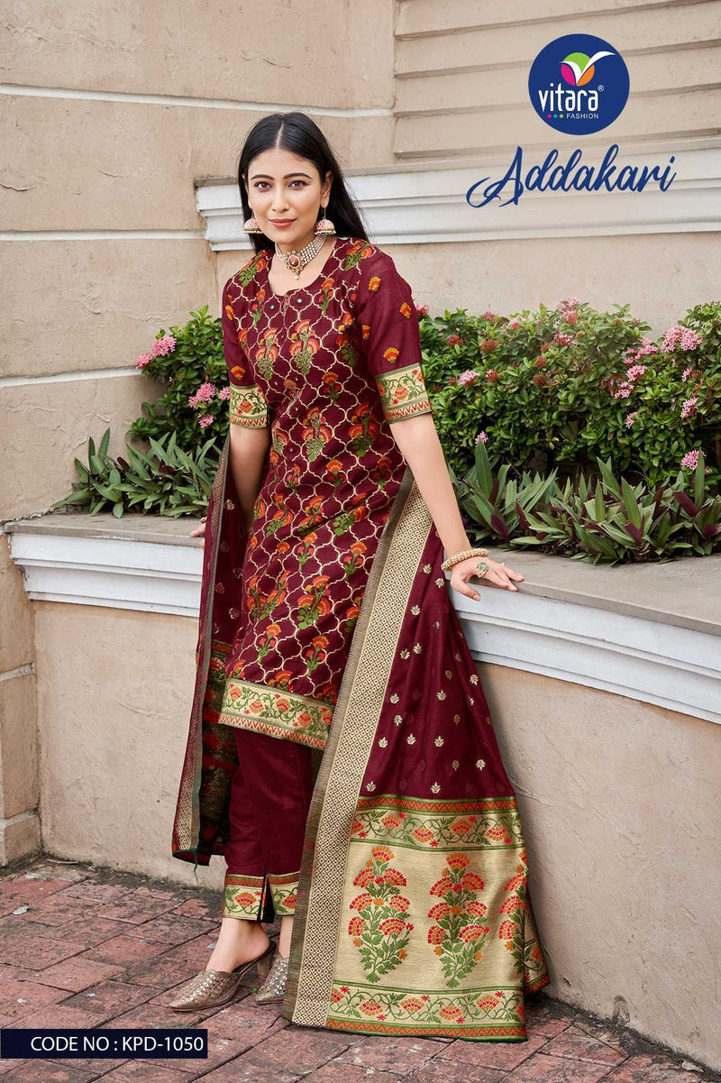 Vitara Fashion Adhakari Pick And Choose Viscose Designer Salwar Suit