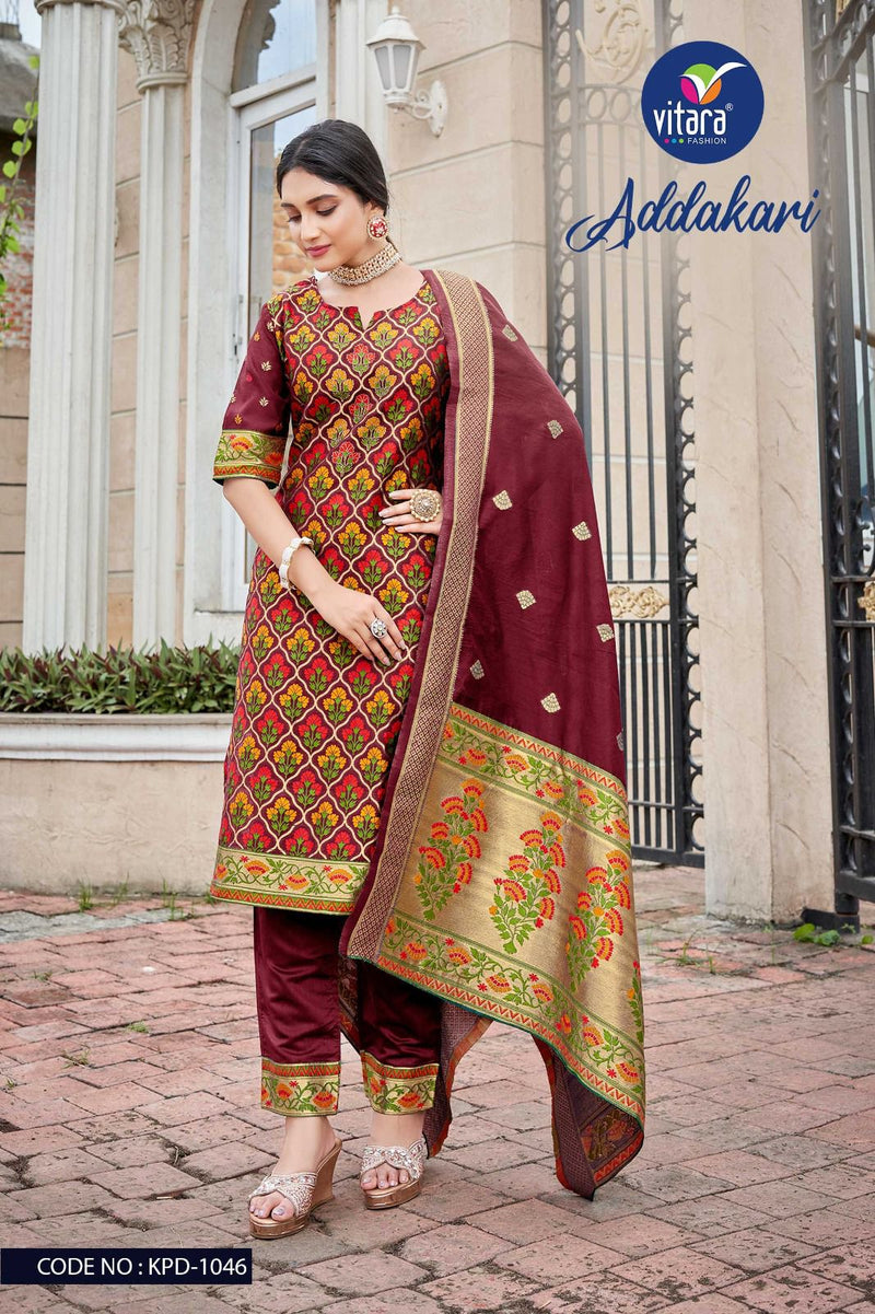 Vitara Fashion Adhakari Pick And Choose Viscose Designer Salwar Suit