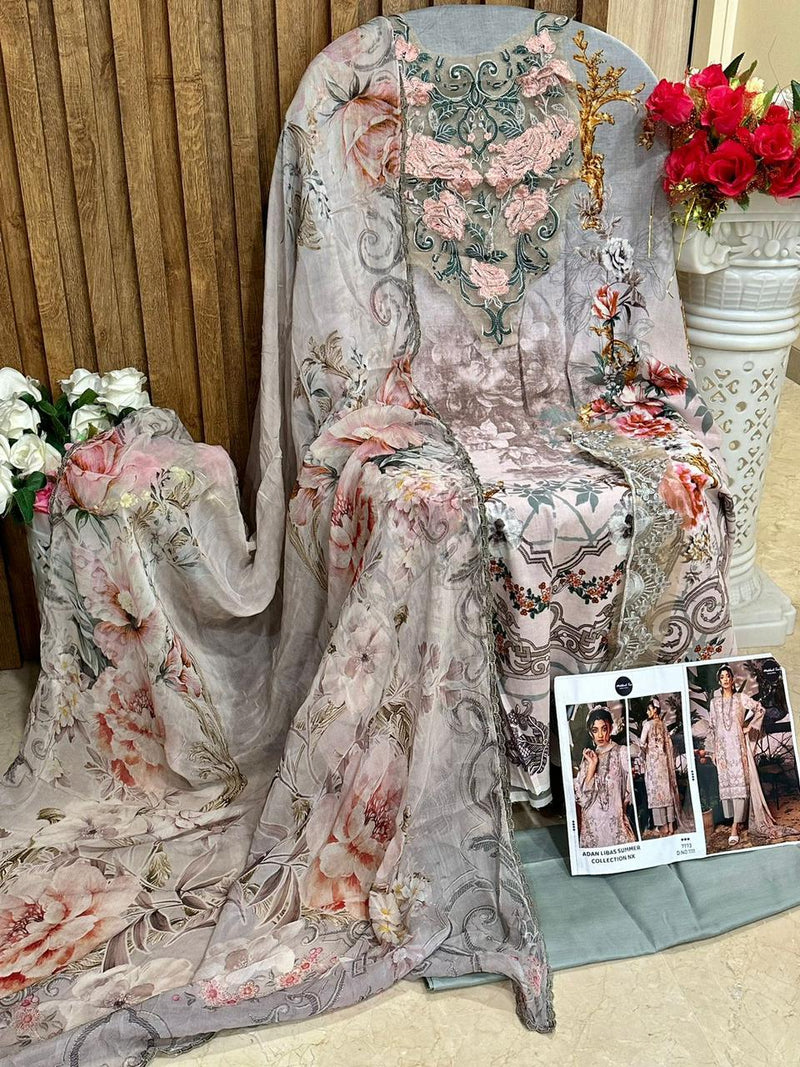 Mehboob Tex Adan Libaas Summer Nx Cotton Print With Fancy Patch Embroidery Designer Salwar Kameez