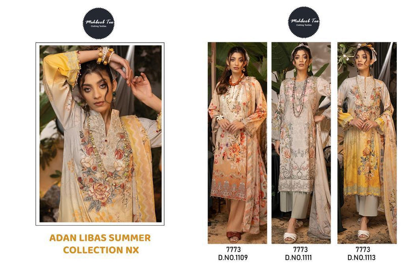 Mehboob Tex Adan Libaas Summer Nx Cotton Print With Fancy Patch Embroidery Designer Salwar Kameez