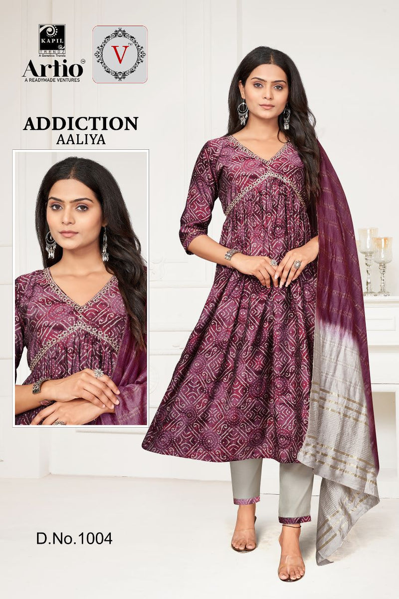 Kapil Trendz Addiaction Aaliya Modal Print Fancy Designer Aaliya Pattern Kurti Combo Set