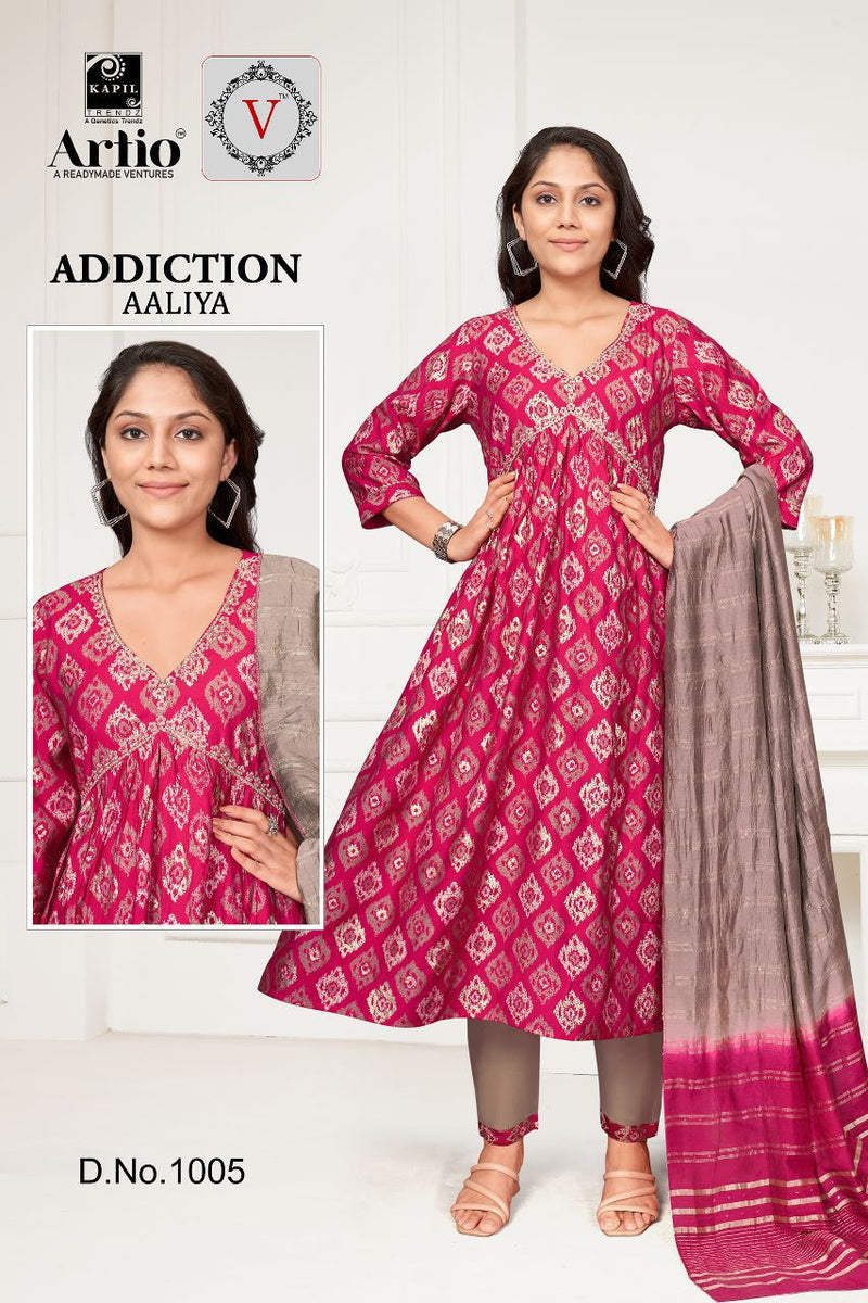 Kapil Trendz Addiaction Aaliya Modal Print Fancy Designer Aaliya Pattern Kurti Combo Set