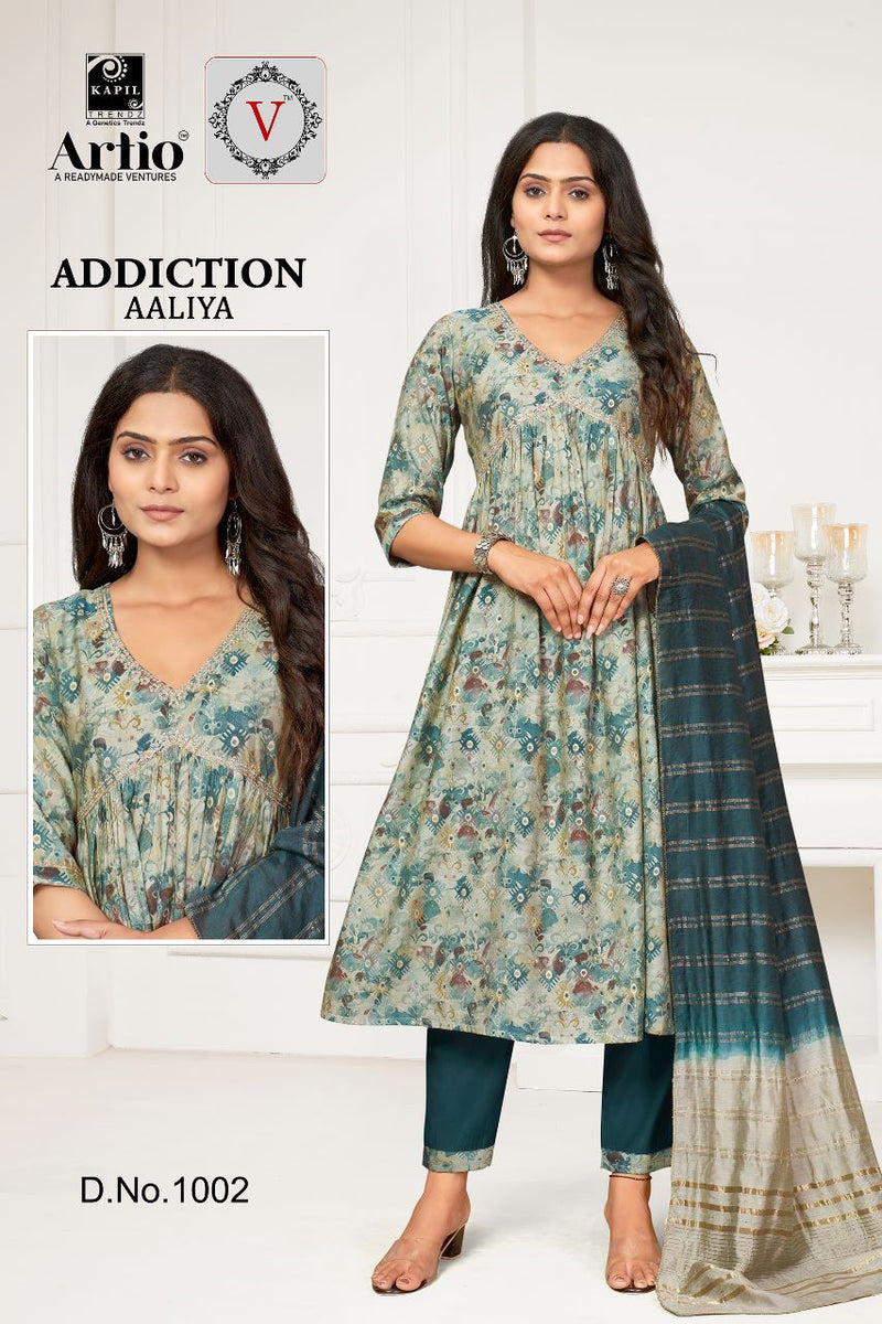 Kapil Trendz Addiaction Aaliya Modal Print Fancy Designer Aaliya Pattern Kurti Combo Set