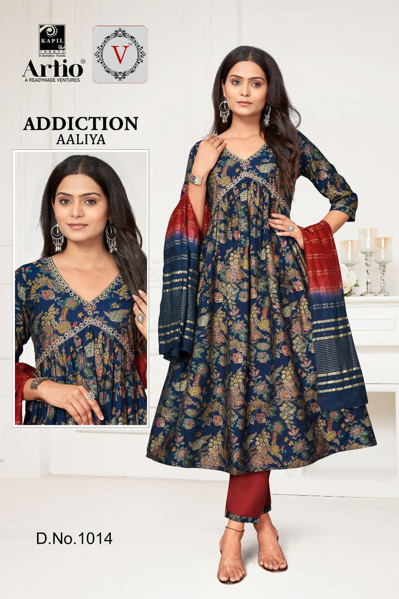 Kapil Trendz Addiaction Aaliya Modal Print Fancy Designer Aaliya Pattern Kurti Combo Set