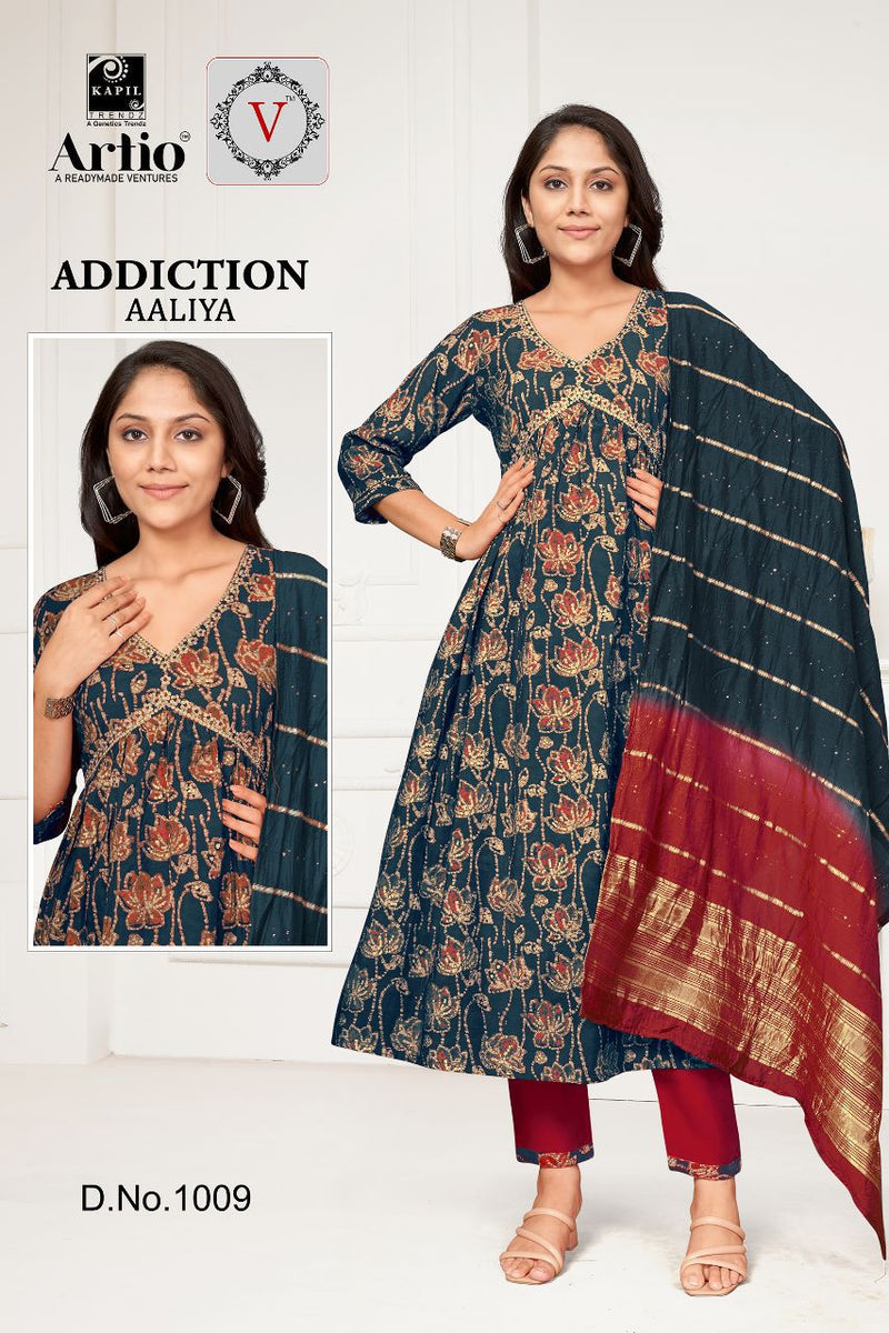 Kapil Trendz Addiaction Aaliya Modal Print Fancy Designer Aaliya Pattern Kurti Combo Set