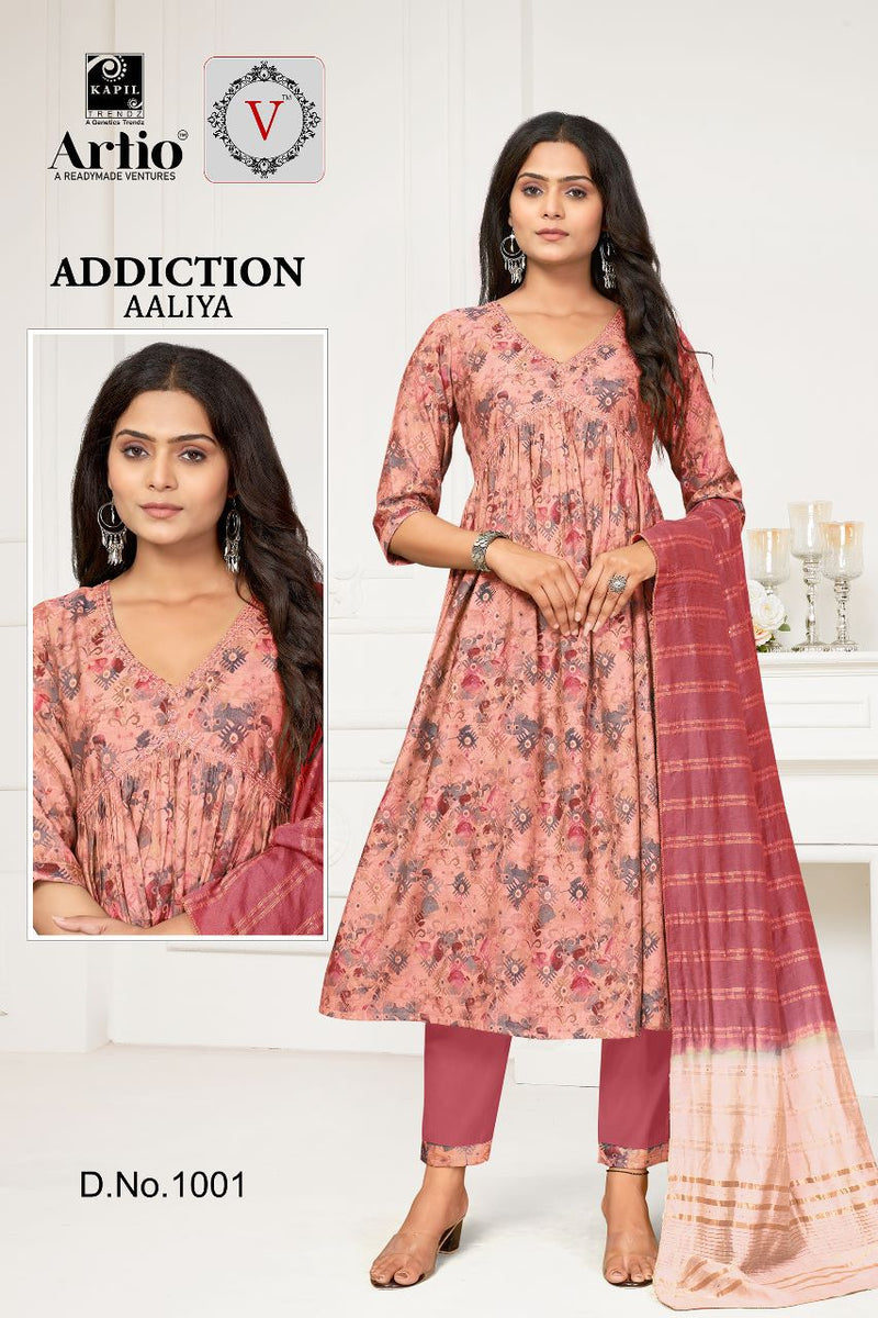 Kapil Trendz Addiaction Aaliya Modal Print Fancy Designer Aaliya Pattern Kurti Combo Set