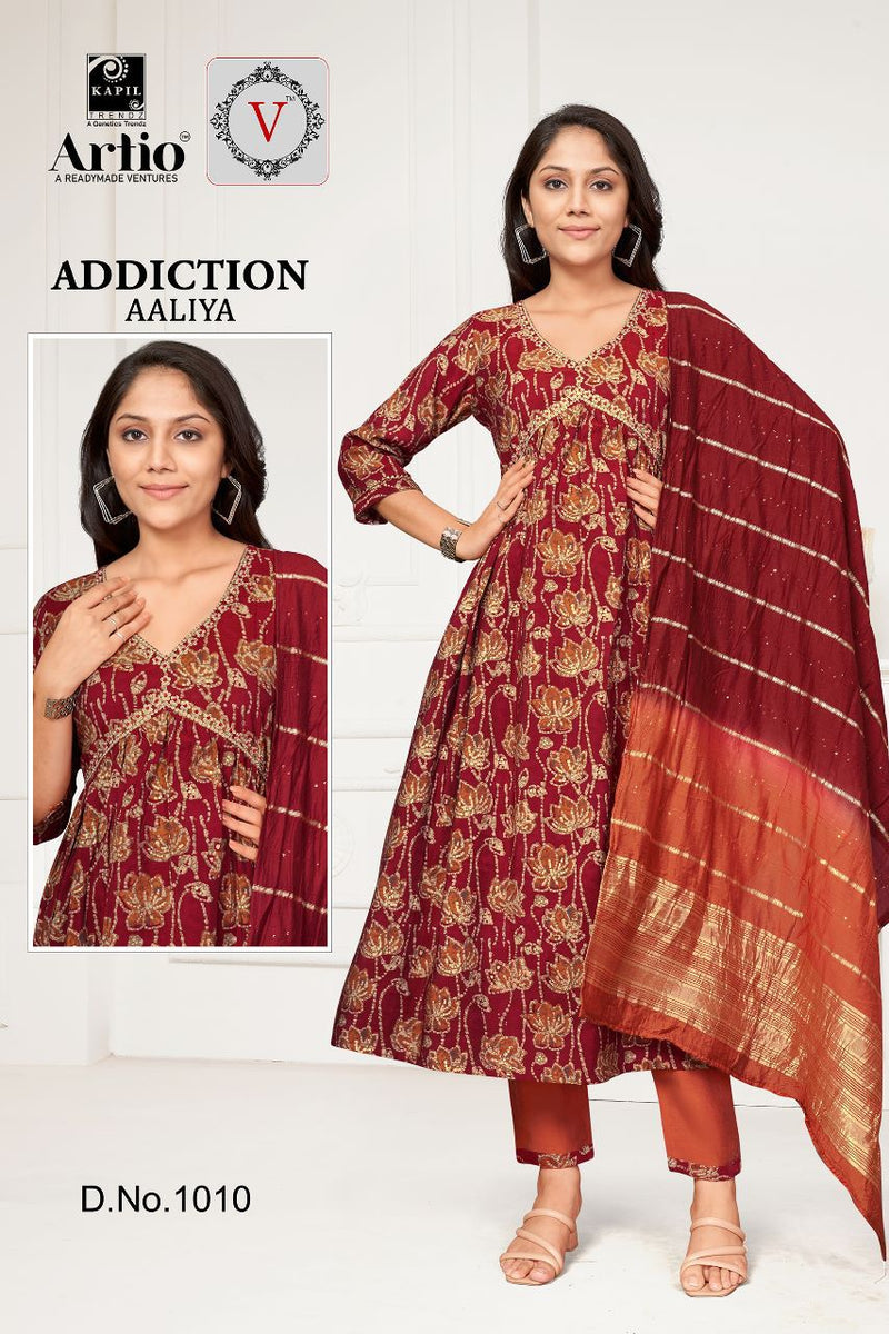 Kapil Trendz Addiaction Aaliya Modal Print Fancy Designer Aaliya Pattern Kurti Combo Set