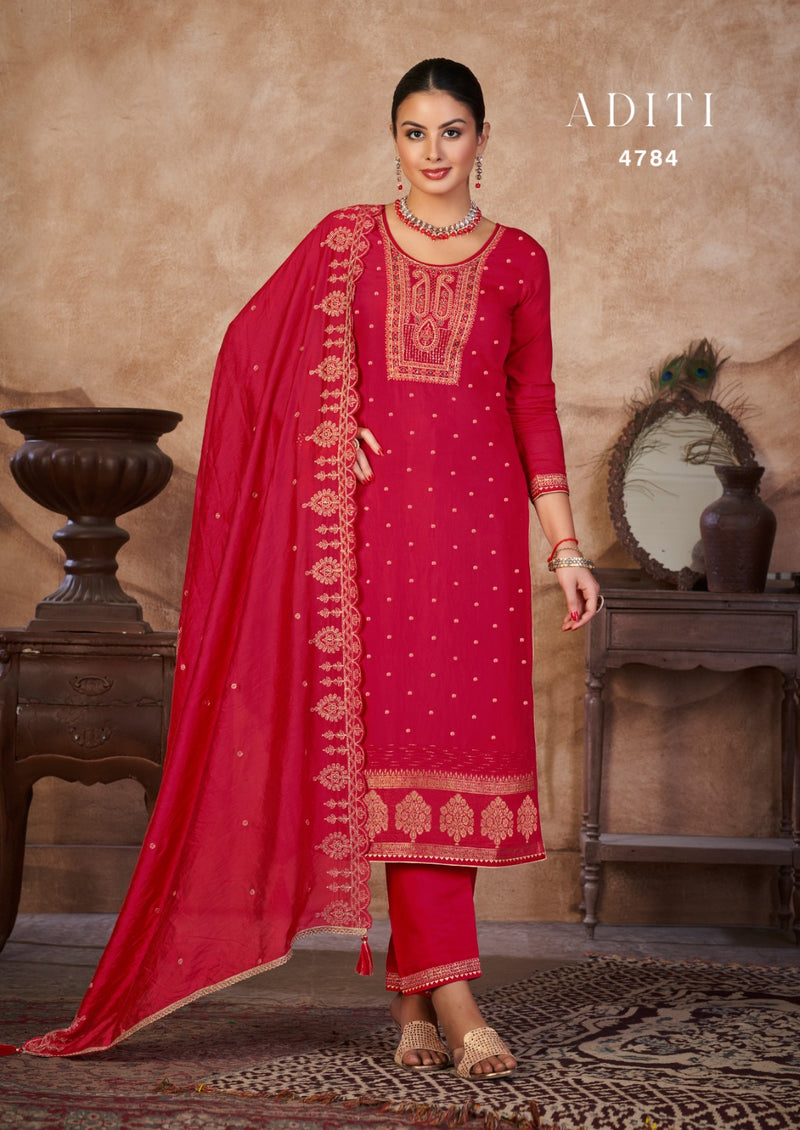 Rangoon Aditi Jacquard With Embroidery Work Exclusive Designer Suit Collection
