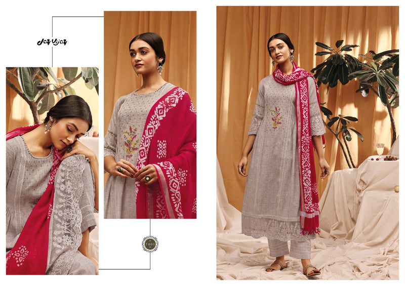 Jay Vijay Aimi Cotton With Fancy Embroidery Designer Traditional Wear Suits