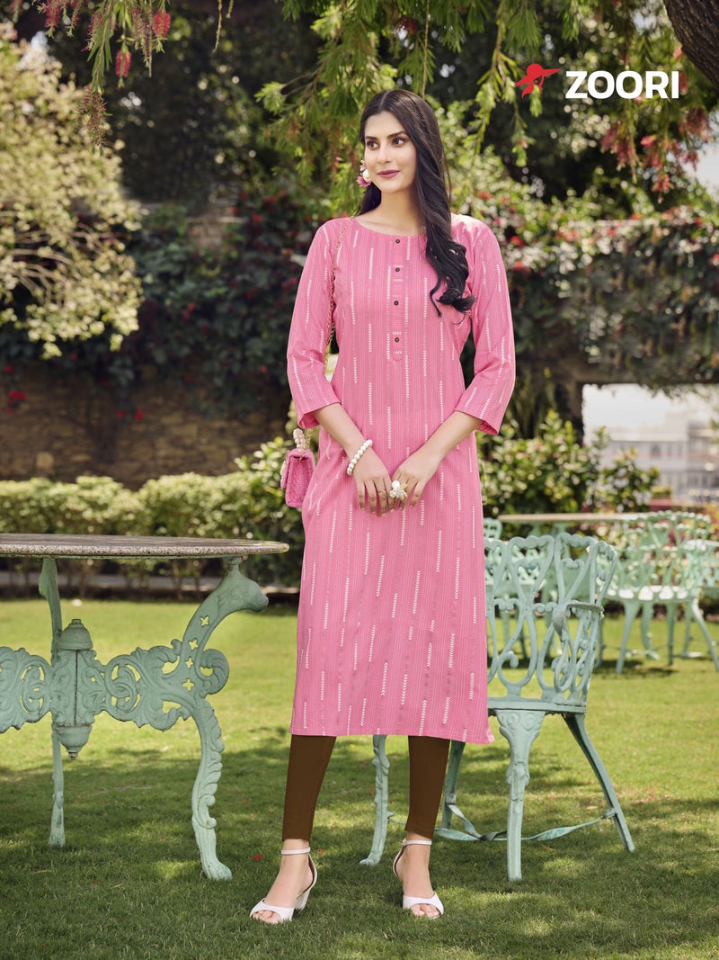 Zoori Akshara Vol 22 Rayon Printed Fancy Straight Kurtis