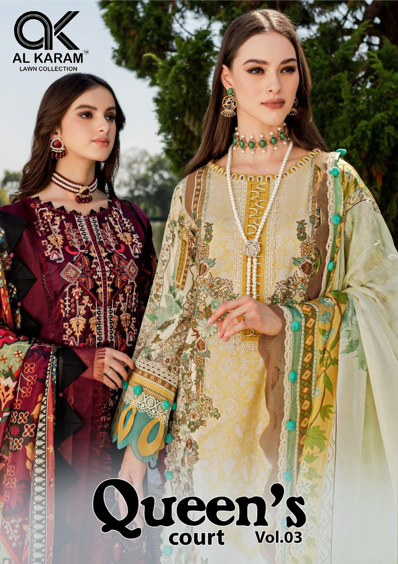 Al Karam Queens Court Vol 3 Cambric Designer Pakistani Salwar Kameez